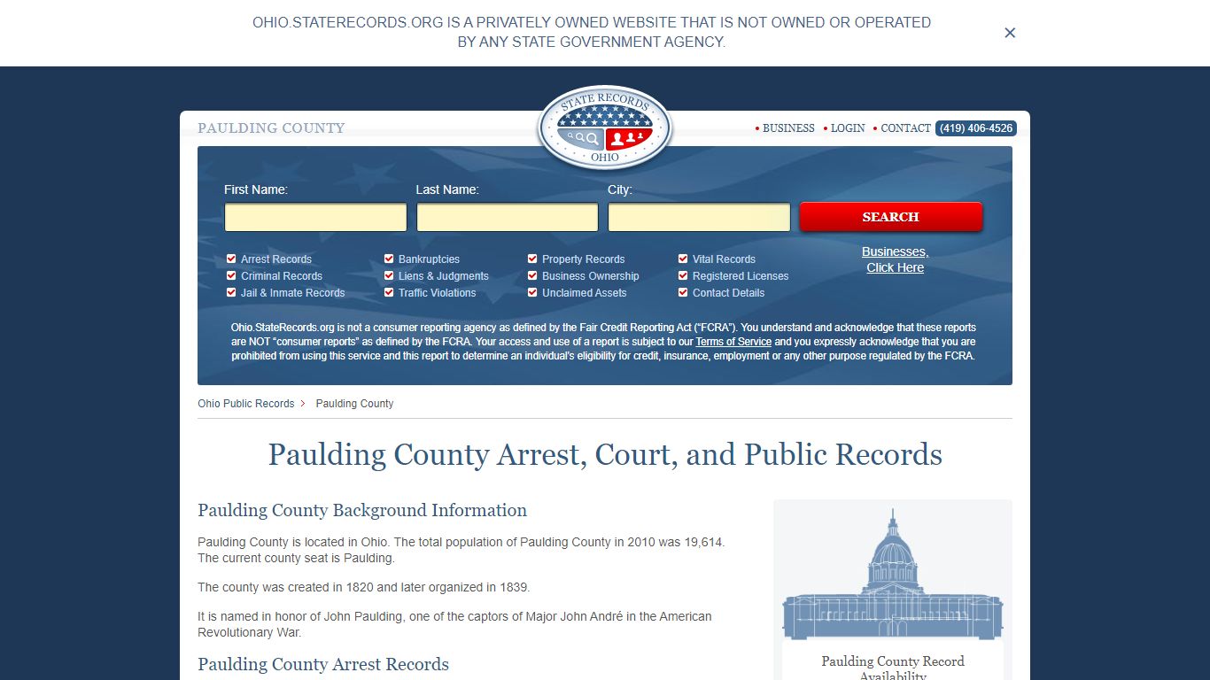 Paulding County Arrest, Court, and Public Records